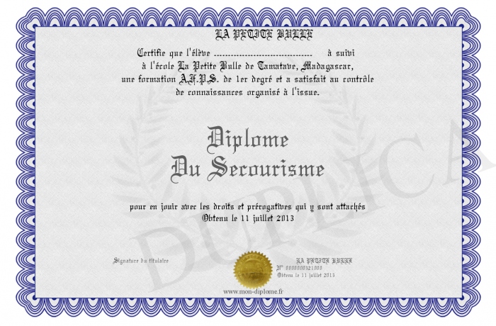 diplome secourisme